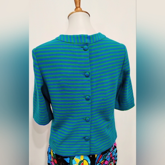 VINTAGE HANDMADE STRIPED TOP - Picture 2 of 7